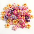10Pcs 4cm Wool Flower Applique for DIY Clothes Hat Shoes Crafts Sewing