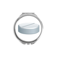 thumbnail image 1 of White Pill Health Care Products Pattern Hand Compact Mirror Round Portable Pocket Glass, 1 of 3