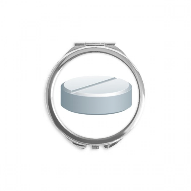 Pilule Blanche Produits de Soins de Santé Modèle Main Miroir Compact Rond Poche Portable Verre