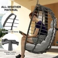 thumbnail image 4 of Outsunny Hanging Egg Chair with Stand, Foldable Wicker Rattan Swing Chair, 4 of 10