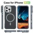 thumbnail image 6 of ELEHOLD Case for iPhone 16 Pro, Matte Skin Feeling Magnetic Case with Adjustable Camera Stand,Gray, 6 of 9