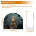 thumbnail image 3 of Qxltty The Tower Of Paris Acrylic Napkin Holder Set of 1 Transparent Dining Table Kitchen Cafeteria Home Decor 4.1x4.9x1.97in, 3 of 9