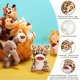 thumbnail image 4 of 12 piezas de mini animales de peluche del bosque, juguetes de peluche de animales de la selva en 4,8 pulgadas, lindo elefante de peluche, león, jirafa, tigre de peluche para fiestas temática, 4 of 5
