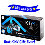 KIMI Foldable 3-Wheel Electric Scooter for Kids, Adjustable, Age 2-9, 5Mph, Lights, 10 Miles Range, Charger Included