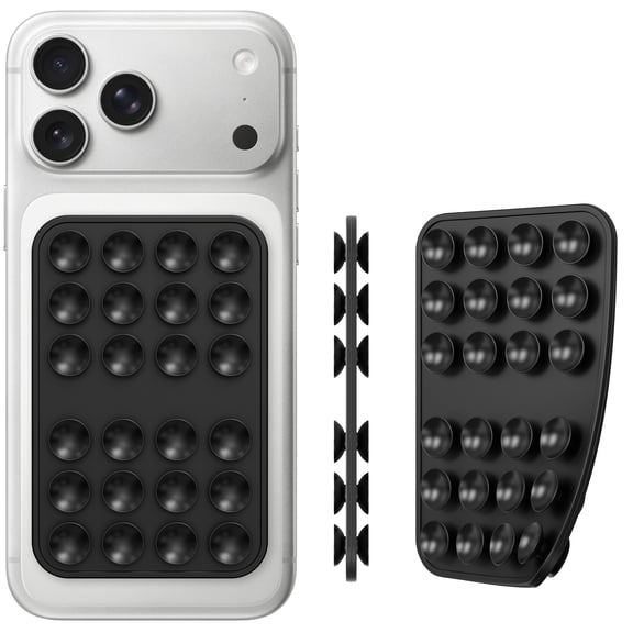 Miroddi Doubel-side Silicone Suction Phone Case Mount, Hands-Free Mobile Accessory Holder for Selfies and Videos