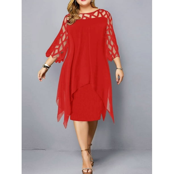 Vestidos de talla grande para mujer 3xl 4xl 5xl 6xl vestido de noche de encaje de tallas grandes ropa elegante negra vestido de fiesta Extra grande 2024