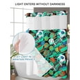 thumbnail image 4 of No Hook Cloth Fabric Shower Curtain with Snap in Liner, Sports Theme Waterproof Shower Curtains Set with See Through Top Window, Funny Abstract Football Rugby Basketball Bath Curtains Shower 72"x72", 4 of 6