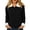 Black-A, variant on Women's Fall Long Sleeve T Shirts Soft Waffle Knit V Neck Loose Tunic Tops Solid Color Basic Blouses Oversized Casual Layering Tees White