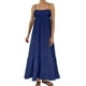 thumbnail image 1 of Vestido largo sin mangas de verano con tirantes finos y ribetes en contraste para mujer, 1 of 5