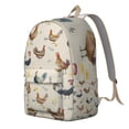 thumbnail image 2 of Cartoon Chicken Coop Backpack, Lightweight Waterproof School Bag with Rustic Farmhouse Pattern, 2 of 5