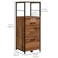 thumbnail image 3 of Vinsetto Vertical Filing Cabinet with Hanging Bars for Letter and A4 Size, 3 of 10