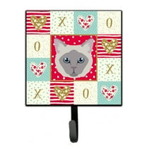 Carolines Treasures CK5144SH4 Owyhee Bob Cat Love Leash or Key Holder Red Single Hook multicolor