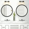 thumbnail image 5 of WallBeyond 24 inch Black Wood Frame Round Bathroom Vanity Mirror, Home Decor Wall Mirror, 5 of 8