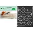 thumbnail image 2 of CybrTrayd L057 No.8 Lolly Chocolate Candy Mold with 50 4.5-Inch Lollipop Sticks, Clear, 2 of 2
