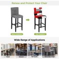 thumbnail image 5 of Red Grey Geometric Bar Stool Cover Set of 6, Modern Black White Abstract Art Stretch Bar Chair Cover, Removable Washable Pub Counter Stool Chair Slipcover for Kitchen Dining Room Pub Cafe, 5 of 9