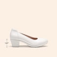 thumbnail image 2 of Zapatos de Tacón Bajo Chunky para Mujer DREAM PAIRS DWUMPU2547 Blancos 50 mm, 2 of 8