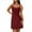 Wine, variant on Summer Dresses for Women 2025, Woman Fashion Comfortable Summer Solid Color Camis Sleeveless Round Neck Dress(Black,S)