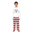 thumbnail image 4 of Jolly Reindeer Acres Matching Family Christmas Pajamas With Dog, Red Fair Isle Holiday PJs, Plus Sizes, With Pockets, 4 of 7