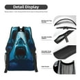thumbnail image 4 of Honeii Open-Mouthed Shark Print Backpack for School,15.6 inch Laptop Back Pack for High School and College Students, Waterproof Computer Bookbag-One Size, 4 of 6
