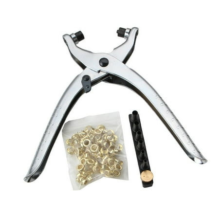 

OOKWE Interchangeable Blade Punch Rivet Plier Grommet Eyelet Plier Snap Fastener Tool Hand Press kit for Belt/Shoes Pliers