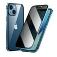 thumbnail image 1 of SaniMore Case for iPhone 14 6.1" 2022, Double Side Clear Anti-peep Glass Anti-shock Anti-fall Full Body Ptotective Magnetic Shockproof Slim Case for iPhone 14 6.1" 2022, Darkblue, 1 of 9
