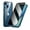 Darkblue, variant on Privacy Magnetic Case for iPhone 14, Anti Peeping Clear Double Side Tempered Glass [Magnet Absorption Metal Bumper Frame] Thin 360 Full Protective Phone Case for iPhone 14 6.1",Black