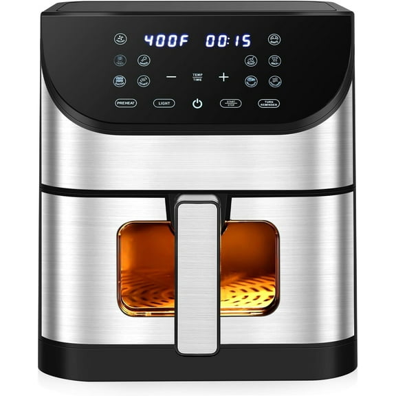 Air Fryer Oilless Large Capacity  Oven Air Fryers Healthy Cooker with  Visual Cooking Window, Non-Stick Basket