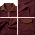 thumbnail image 4 of qucoqpe Mens Mock Neck Sweatshirt Trendy Long Sleeve Casual Pullover with Chest Pocket, 4 of 8