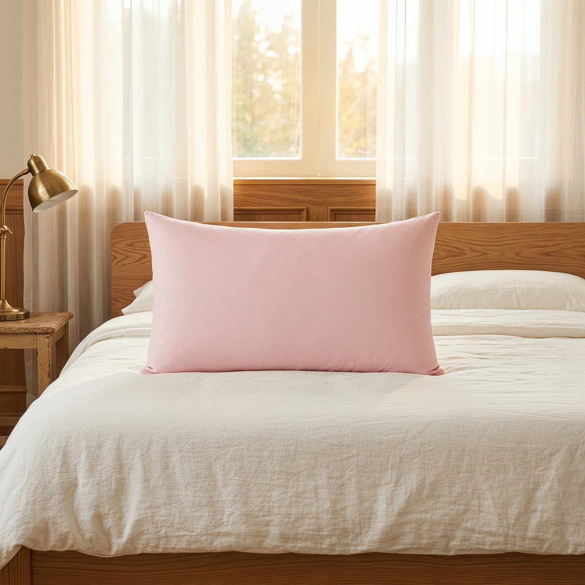 Unique Bargains Smooth and Cool Envelope-style Closure Durable Bedding Pillowcases Pink