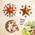 thumbnail image 2 of WAIU Metal Sun Moon Stars Wall Sculpture 3 Count, 2 of 7