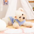 thumbnail image 5 of Reversible Plush Dog Clothes Pullover 2-legged Comfortable to Wear with Traction Ring Soft Warm Pet Winter Clothes-Blue,XL, 5 of 8