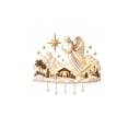 thumbnail image 2 of Diceymbol Lighted Nativity Wall Hanging Sign, Holy Birth Manger Wall Decor with Warm LED Lights and Snowflake Pendants for Christmas Home Decoration, 2 of 6