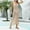 Yellow, variant on Women's Striped Knit Dress, V-Neck Tie Front and Flowy Maxi Skirt, Casual Beach Dress for Summer and Vacation