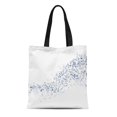 thumbnail image 1 of JSDART Sac Fourre-Tout en Toile Griffonnage de Notes de Musique Abstraites Basse Artistique Moderne Beau Sac à Provisions Réutilisable, 1 of 1
