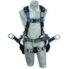 3M DBI-SALA ExoFit XP 1110301 Tower Climbing Harness, Front/Back/Side D-Rings, Belt w/Back Pad, Seat Sling w/Position Rings, QC Buckles, Medium, Blue/Gray