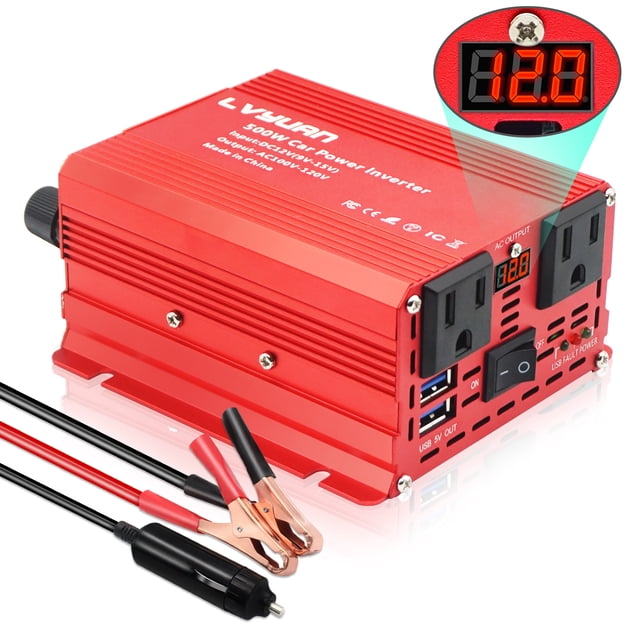 500W/300W Car Inverter DC12V AC110V Power Conversion Mini Portable Inverter With USB 5V 3.1A Output US Socket