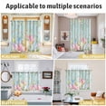 thumbnail image 5 of Easter Eggs Kitchen Curtains Window Panels, Spring Daisy Eucalyptus Leaves Teal Wooden Insulated Window Treatment Curtain, Grommet Curtains for Bedroom/Living Room/Bathroom, 2 Piece 42"Wx45"L, 5 of 8