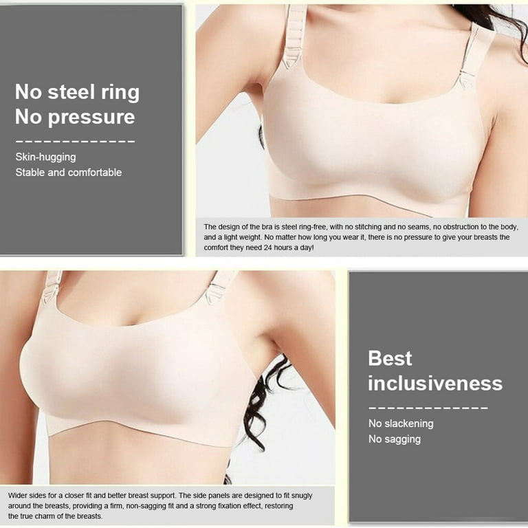Wrea Adjustable Breast Forms for Men Women Fake Boobs Prosthesis Bra  500-1400g Removable Skin Friendly Exquisite Bra for Novelty Costume