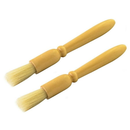 

2X Coffee Grinder Brush Natural Bristles Wooden Handle Espresso Brush Accessories Cleaning Brush