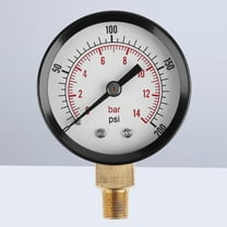GOOHOCHY 0-200psi 0-14bar Utility Vacuum Pressure Gauge for Air Compressor Water Oil Gas