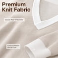 thumbnail image 4 of MecTo Women's Herringbone Knit Polo Sweater V Neck Long Sleeve Casual Fall Pullover, 4 of 9