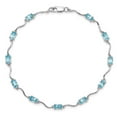 thumbnail image 4 of Primal Silver Sterling Silver Rhodium-plated Blue Topaz Bracelet, 4 of 4