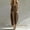 Coffee, variant on Capris Bodysuit for Women, Summer Loose Casual Solid Color Sleeveless Jumpsuit with Pockets Casual Cropped Pants