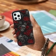 thumbnail image 5 of Skeleton Skull Red Rose Flower for iPhone 15 Case, Cute Aesthetic Dark Gothic Shock-Absorbent Protectivefor Woman,Black, 5 of 6