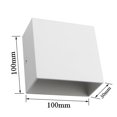 thumbnail image 1 of Accesorios de iluminación de pared modernos de plástico blanco, lámpara de pared arriba y abajo para interiores y exteriores para pasillos de pasillo de sala de estar, dormitorio, blanco cál, 1 of 5