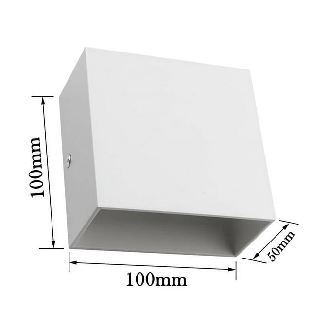 Accesorios de iluminación de pared modernos de plástico blanco, lámpara de pared arriba y abajo para interiores y exteriores para pasillos de pasillo de sala de estar, dormitorio, blanco cál