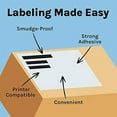 thumbnail image 2 of Premium Label Supply White Sticker Paper – No Back Slit - 8.5" x 11" – Laser/Inkjet Compatible – 1 Label/Sheet - 25 Sheets, 2 of 3