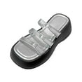 thumbnail image 1 of Sandalias de plataforma para mujer, antideslizantes, elegantes, de suela gruesa, zapatos de verano sin cordones 37, 1 of 9