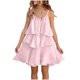 thumbnail image 2 of Vestido de Fiesta de Navidad de las Niñas sin Mangas Multi-Capa Princesa Vestido Largo para Niños Material Suave Lindo Cómodo para Dormir Ocio Diario Gran Regalo, 2 of 5