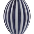 thumbnail image 5 of Northlight 5.75" Blue and White Striped Finial Glass Christmas Ornament, 5 of 7